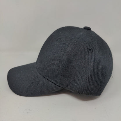 Unbranded Baby Strapback Hat Black Size Infant Blank 100% Polyester