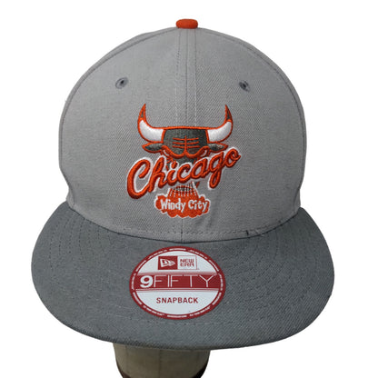 New Era 9Fifty Men's Chicago Bulls Hat Gray OSFM NBA Hardwood Classics