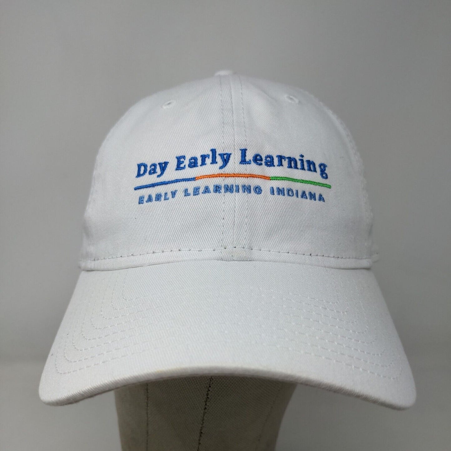 New Era 9Twenty Men's Slideback Hat White OSFM Day Early Learning Embroidered