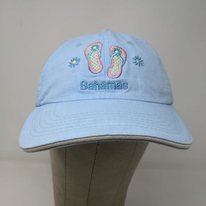 Bahamas Women's Strapback Hat Blue OSFA Embroidered Flip Flops Logo