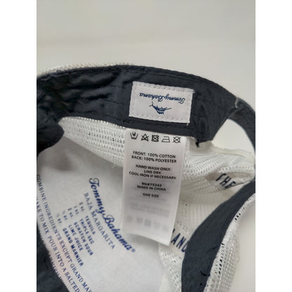 Tommy Bahama Slideback Mesh Back Hat Gray & White Embroidered Logo One Size