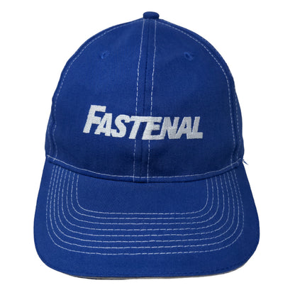 Fastenal Men's Strapback Hat Blue Adjustable Embroidered Logo Official