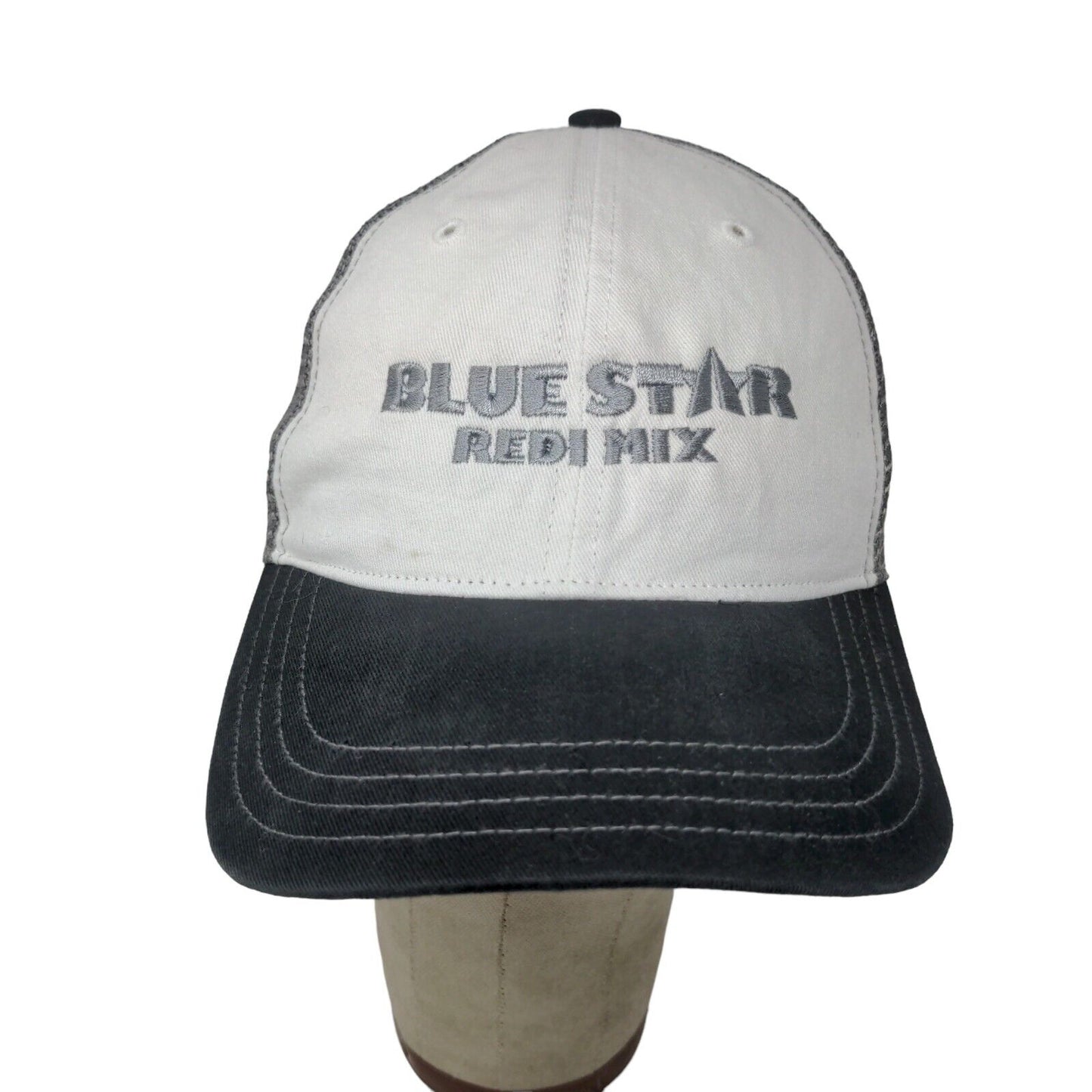 Blue Star Redi Mix Richardson Style 111 Gray White Hat Snapback Size MD / LG
