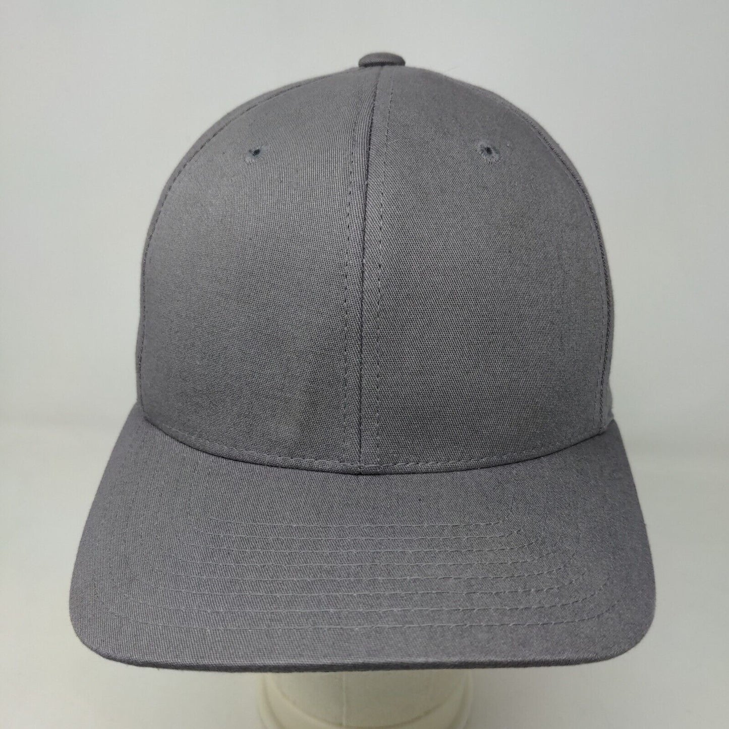 Yupoong Flexfit Men's Fitted Hat Gray Size S-M Blank Cotton Spandex Blend