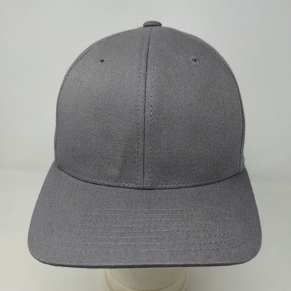 Yupoong Flexfit Men's Fitted Hat Gray Size S-M Blank Cotton Spandex Blend