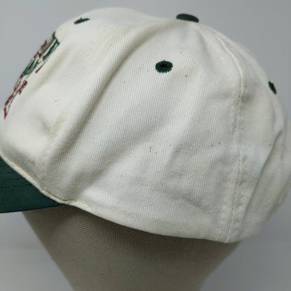 Toppers Clinton County BEEF Snapback Hat White Green Embroidered Text OSFA