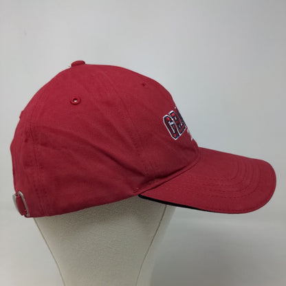 Sherry Resortwear Men's Slideback Hat Red Adjustable Embroidered Grandpa Logo