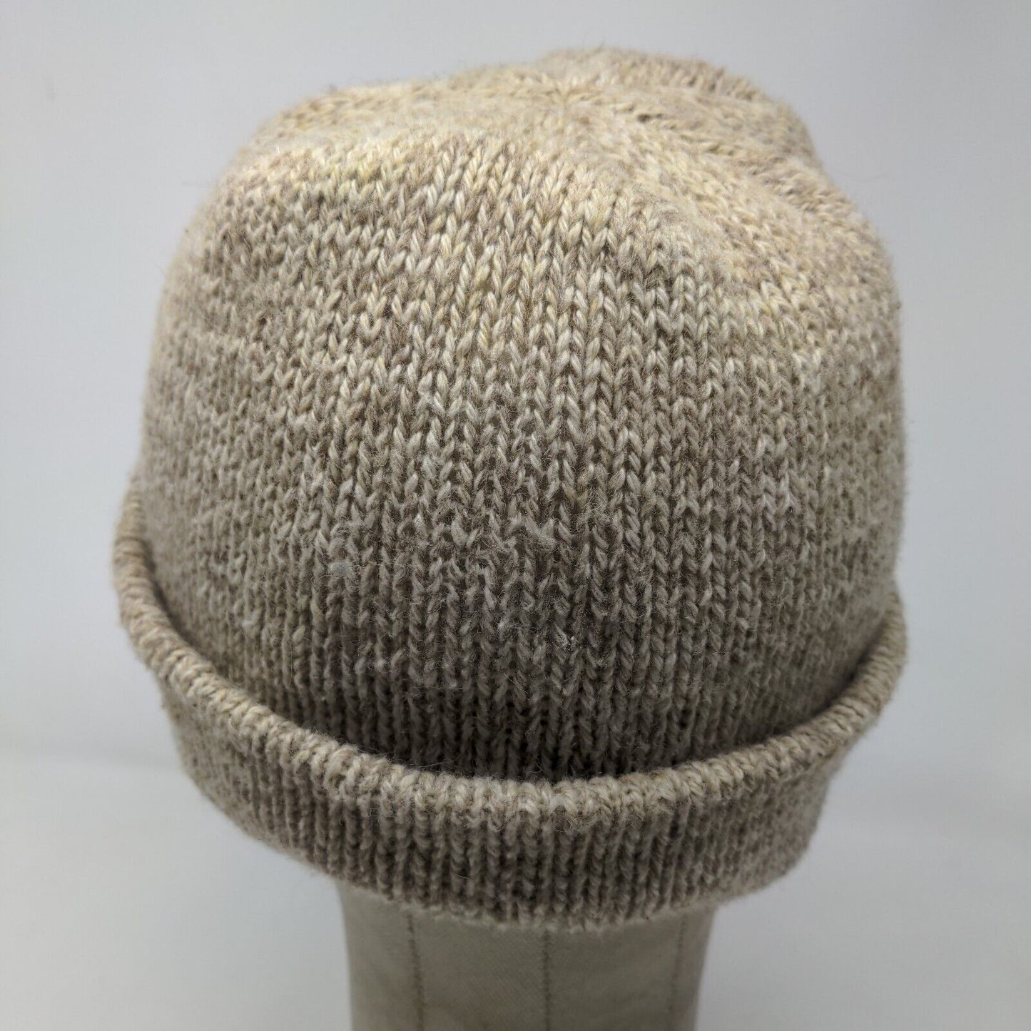 Eddie Bauer Women's Knit Beanie Hat Tan OSFA Vintage Made in USA