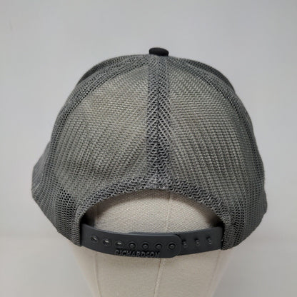 Richardson Men's Snapback Mesh Back Hat Black Gray Adjustable Goose Island Beer