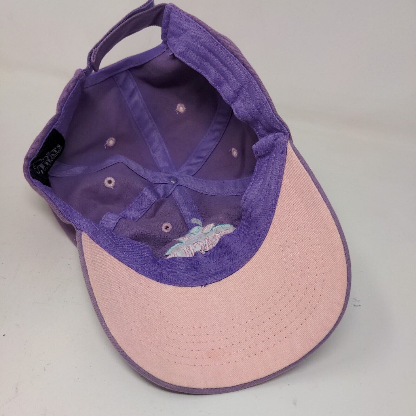 JHats Women's Strapback Hat Purple Adjustable Embroidered Long Beach Island Logo