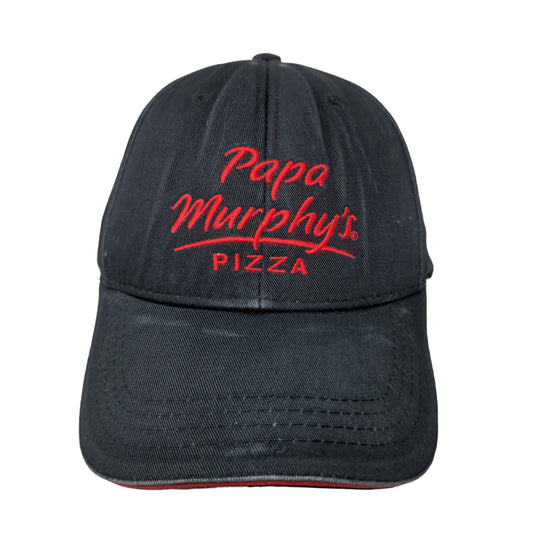 Papa Murphy's Men's Strapback Hat Cap Black Embroidered Logo Employee Uniform