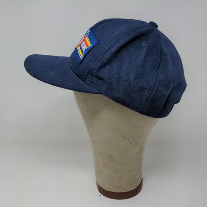 Justice Bros Snapback Hat Blue OSFA Embroidered Logo Made in USA