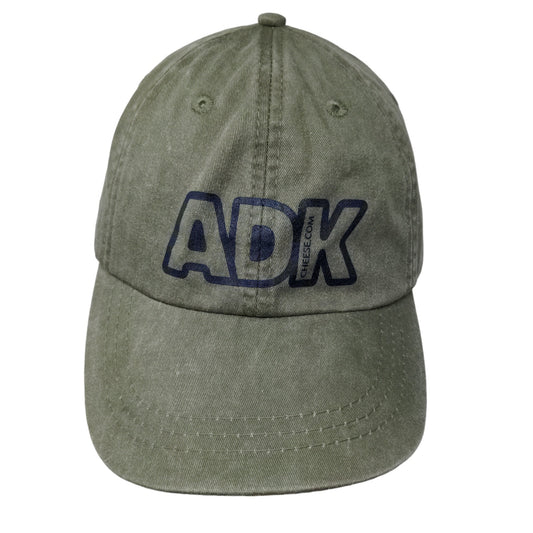 Adams Men's Slideback Hat Green Adjustable Graphic ADK Logo Cheese.com W/Tags