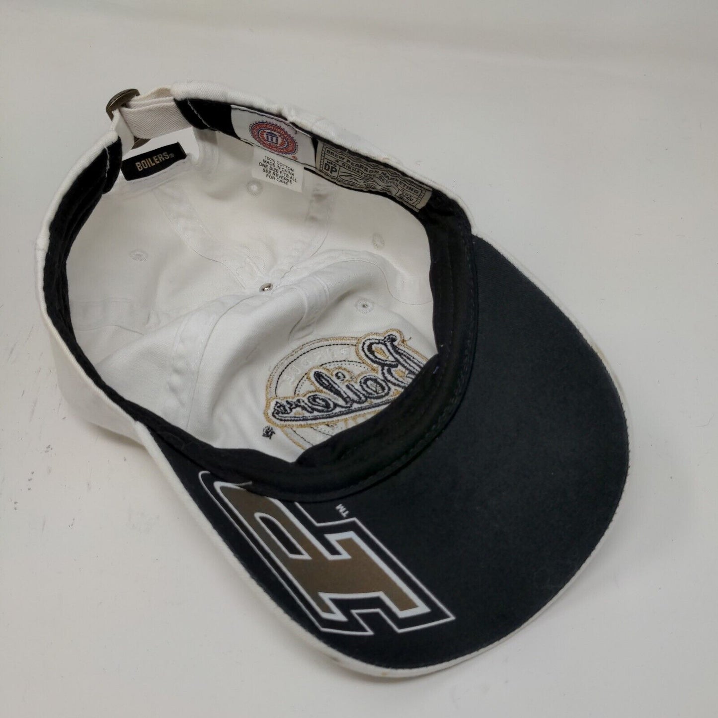 Drew Pearson Purdue Boilermakers Slideback Hat White OSFA Embroidered Logo