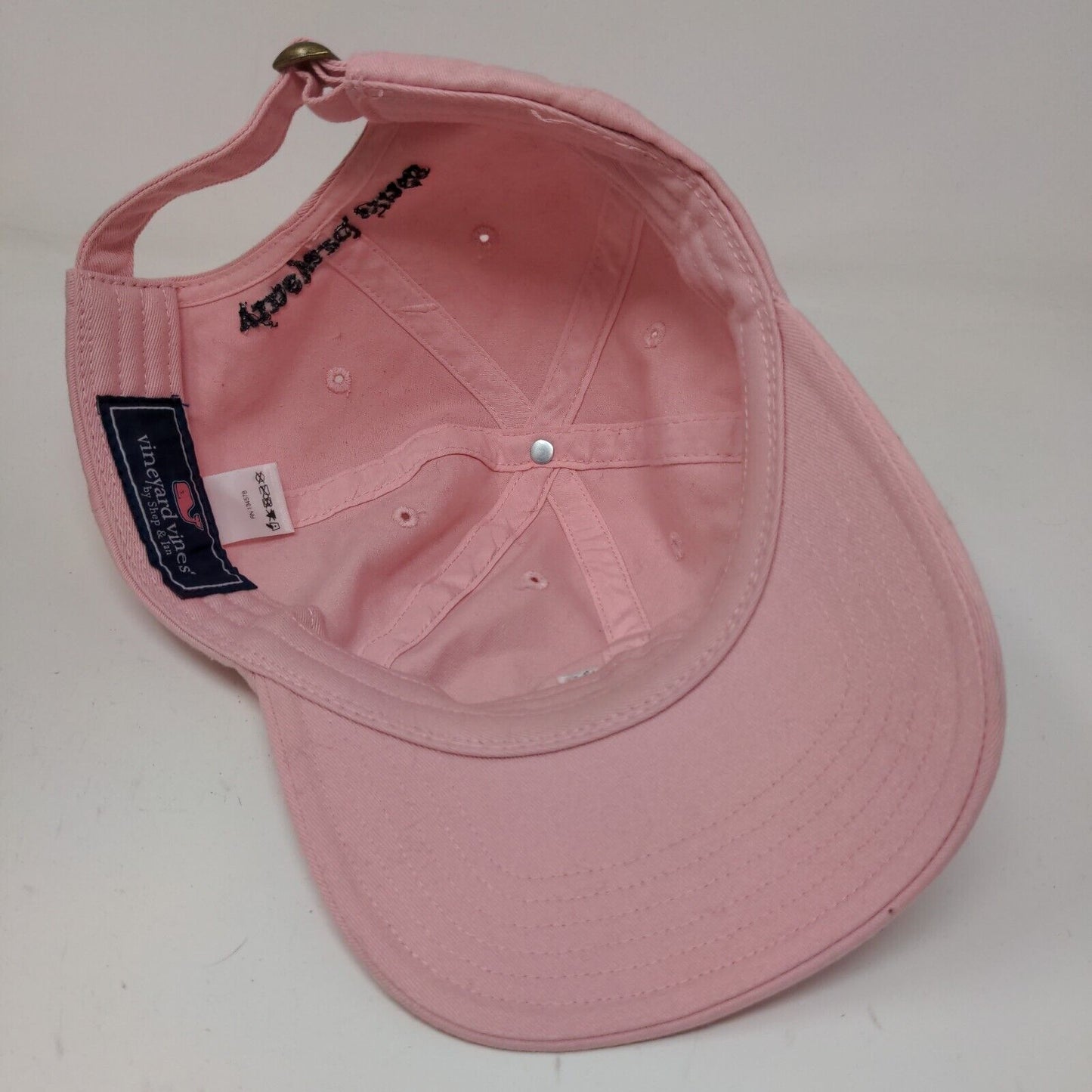 Vineyard Vines Shep & Ian Women's Slideback Hat Pink Embroidered Logo Whale