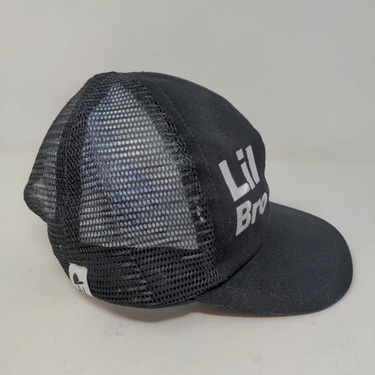 Unbranded Boy's Snapback Mesh Back Hat Black Size Toddler Embroidered Lil Bro