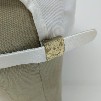 VINTAGE General Motors Hat White Strap Back Cap Trucker Patch Logo UAW GM 80s