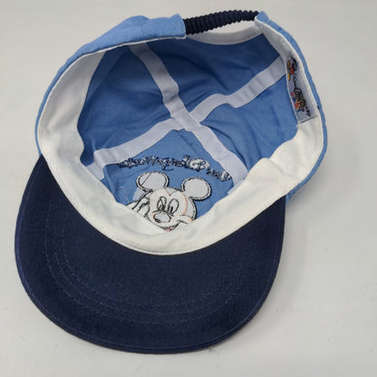 Walt Disney World Baby Boy's Hat Blue Stretchy Embroidered Mickey Mouse Logo