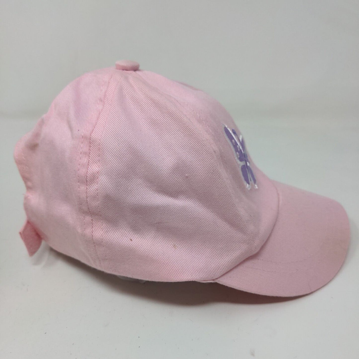 Unbranded Girl's Strapback Hat Pink Size Infant 6-18 months Baby Butterfly