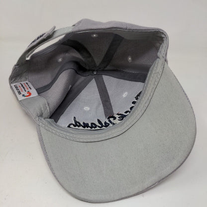 Block Island Men's Strapback Hat Gray Embroidered Logo 100% Acrylic