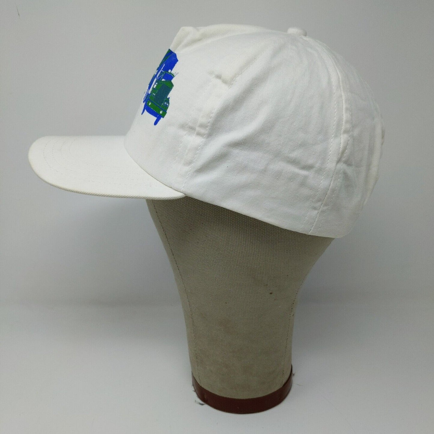 Vintage GM UAW Health & Safety Truck White Slideback Adjustable Hat Cap Men