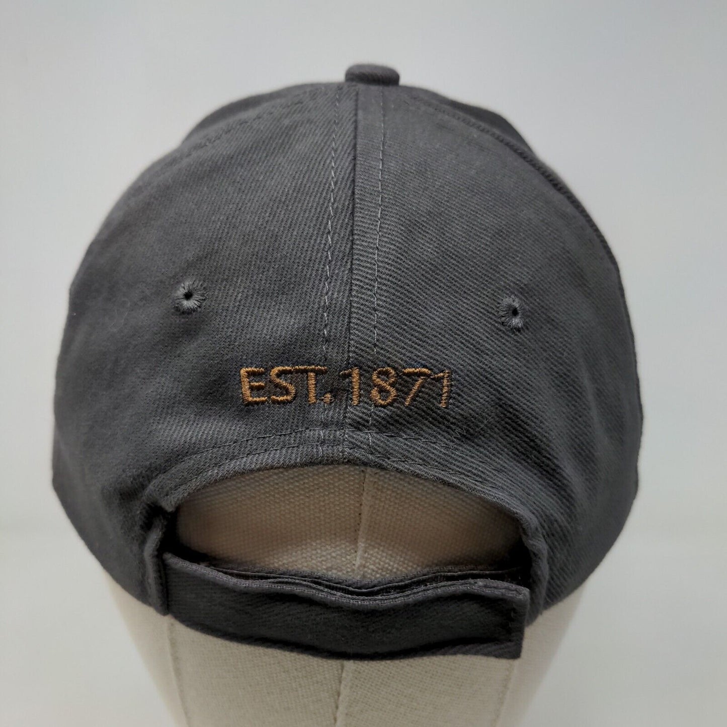 NRA National Rifle Association Men's Strapback Hat Gray OSFM 100% Cotton Logo