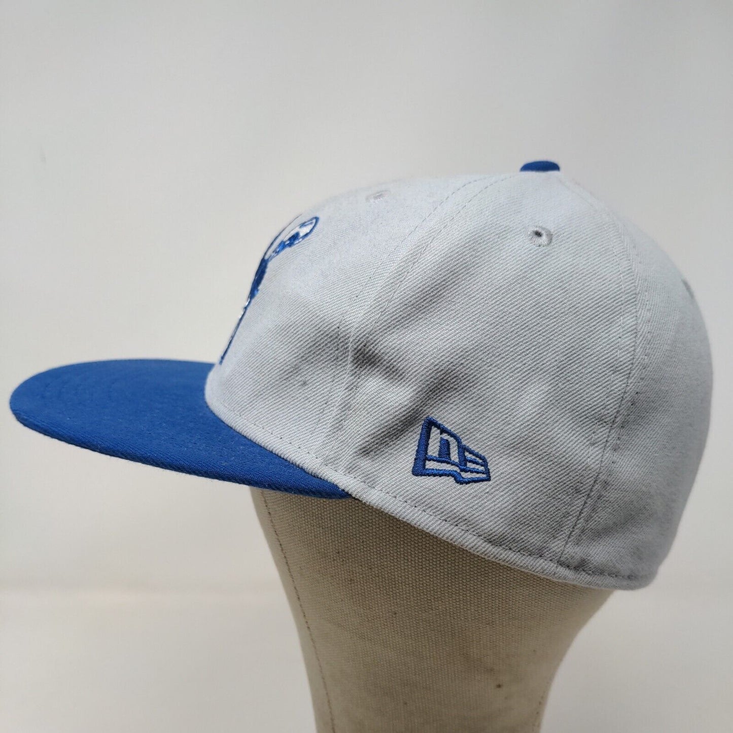 New Era Men's 59Fifty Fitted Hat Gray Size 7 1/2 Indianapolis Colts Embroidered