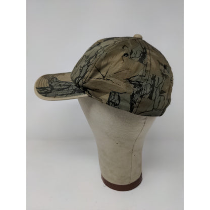 Bark Camo Real Men Hunt Hat Slideback Green Brown OSFM Embroidered Target Logo