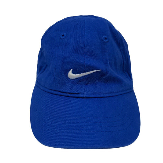 Nike Baby Infant Strapback Hat Blue Embroidered Swoosh Logo Cotton