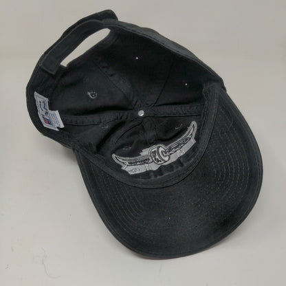 Indianapolis Motor Speedway IMS Strapback Hat Embroidered Logo Racing Black OSFM