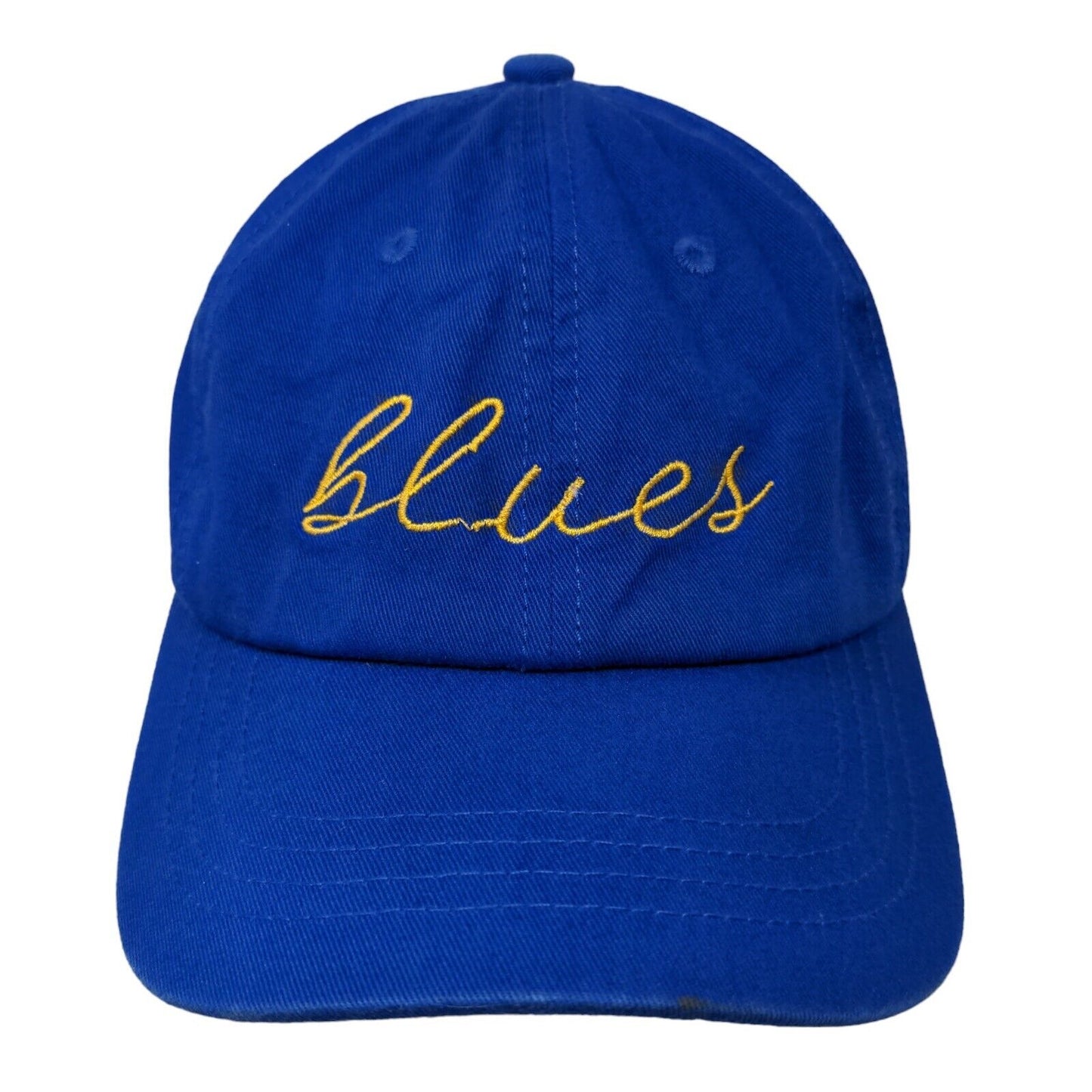 David & Young Women's Slideback Hat Blue OSFM Embroidered Blues Logo Cotton