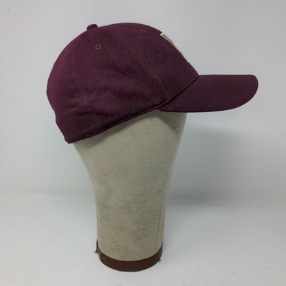 Adidas Mens Fitted Hat Purple Burgundy Size S/M Embroidered B Logo