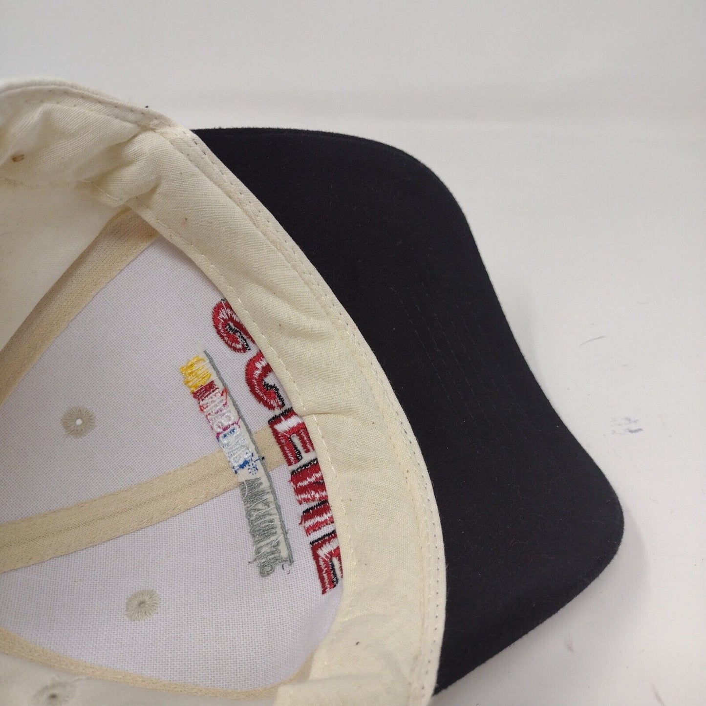 NASCAR Men's Winston Cup SCENE Slideback Hat Cream Adjustable Embroidered Logo