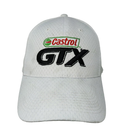 Castrol GTX Mens Strapback Hat White OSFM Embroidered Logo Adjustable