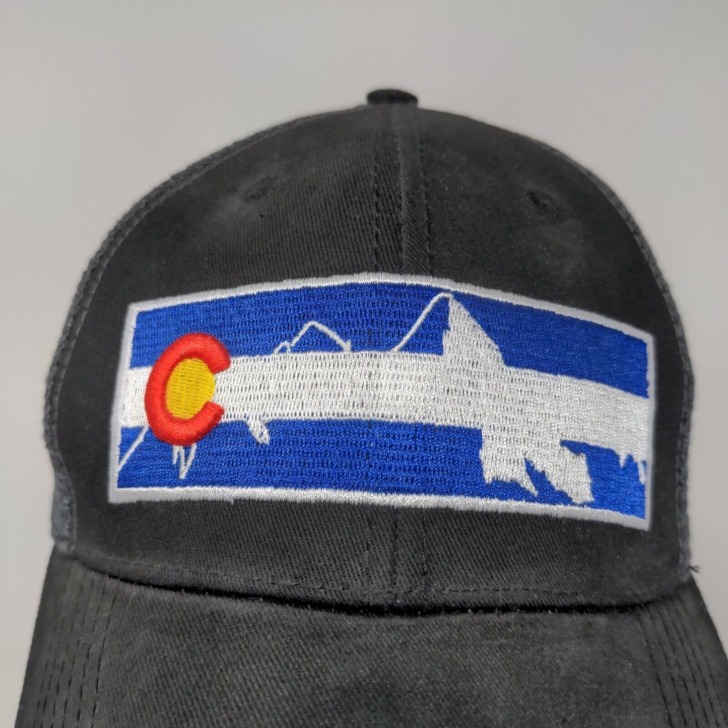 Uluru Colorado Snapback Mesh Back Hat Black OSFM Embroidered Logo