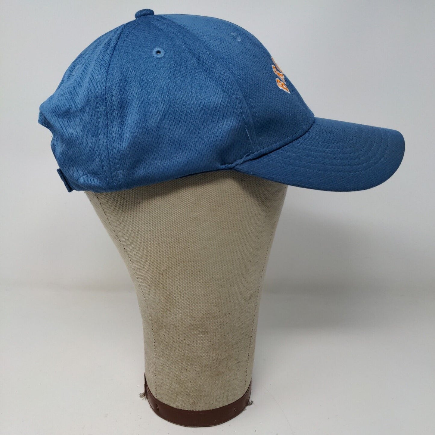 Sport-Tek Mens Brosius Strapback Hat Blue Adjustable Embroidered Logo