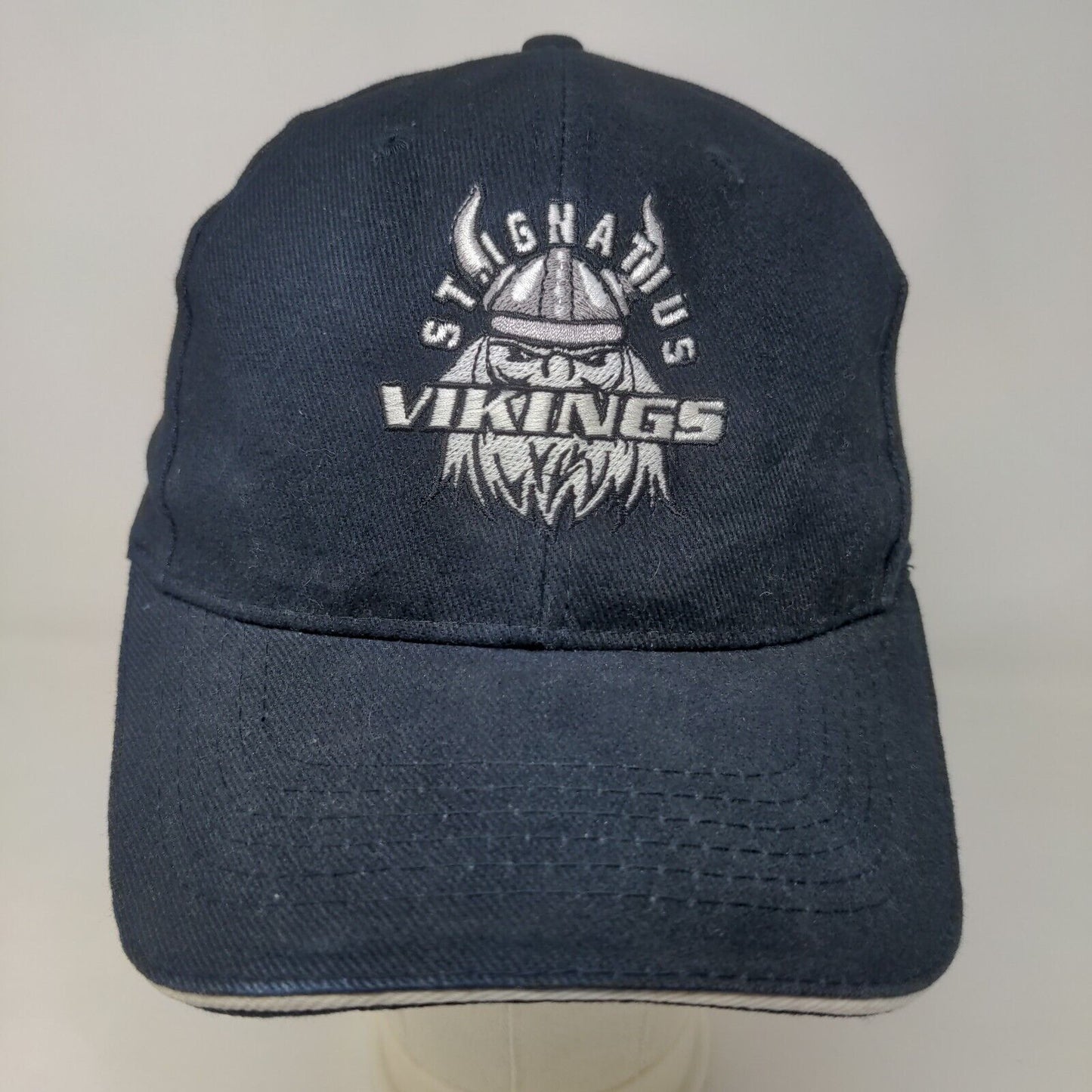 St Ignatius Men's Slideback Hat Black OSFA Embroidered Vikings Logo