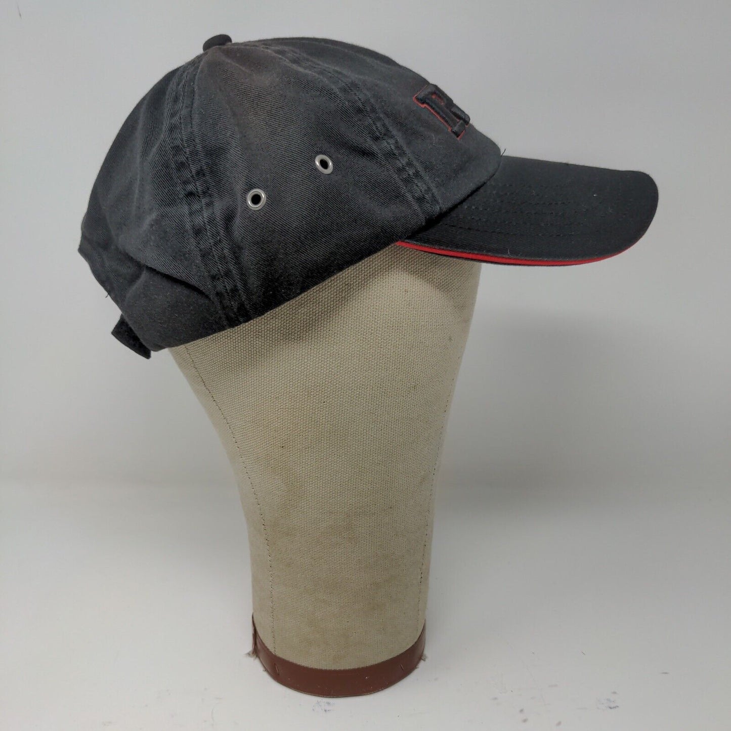 RCA Embroidered Strapback Hat Cap Black Red Accents 100% Cotton