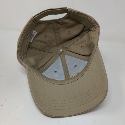 Lands' End Men's Strapback Hat Tan Size OS Hopscotch Air Embroidered Logo