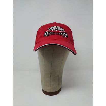 Thunder on the Gulf Orange Beach AL Alabama Strapback Hat Red Embroidered