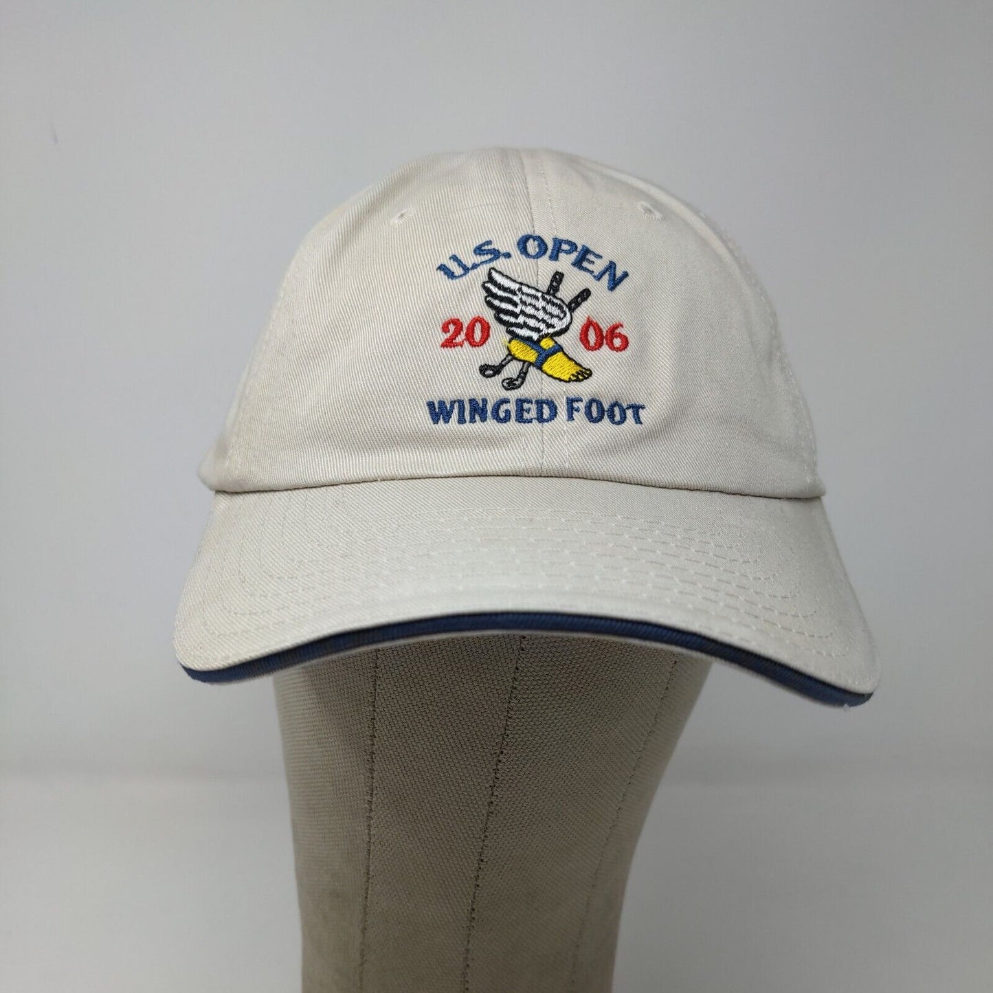 USGA Men's 2006 U.S. Open Winged Foot Slideback Hat Tan Adjustable Embroidered