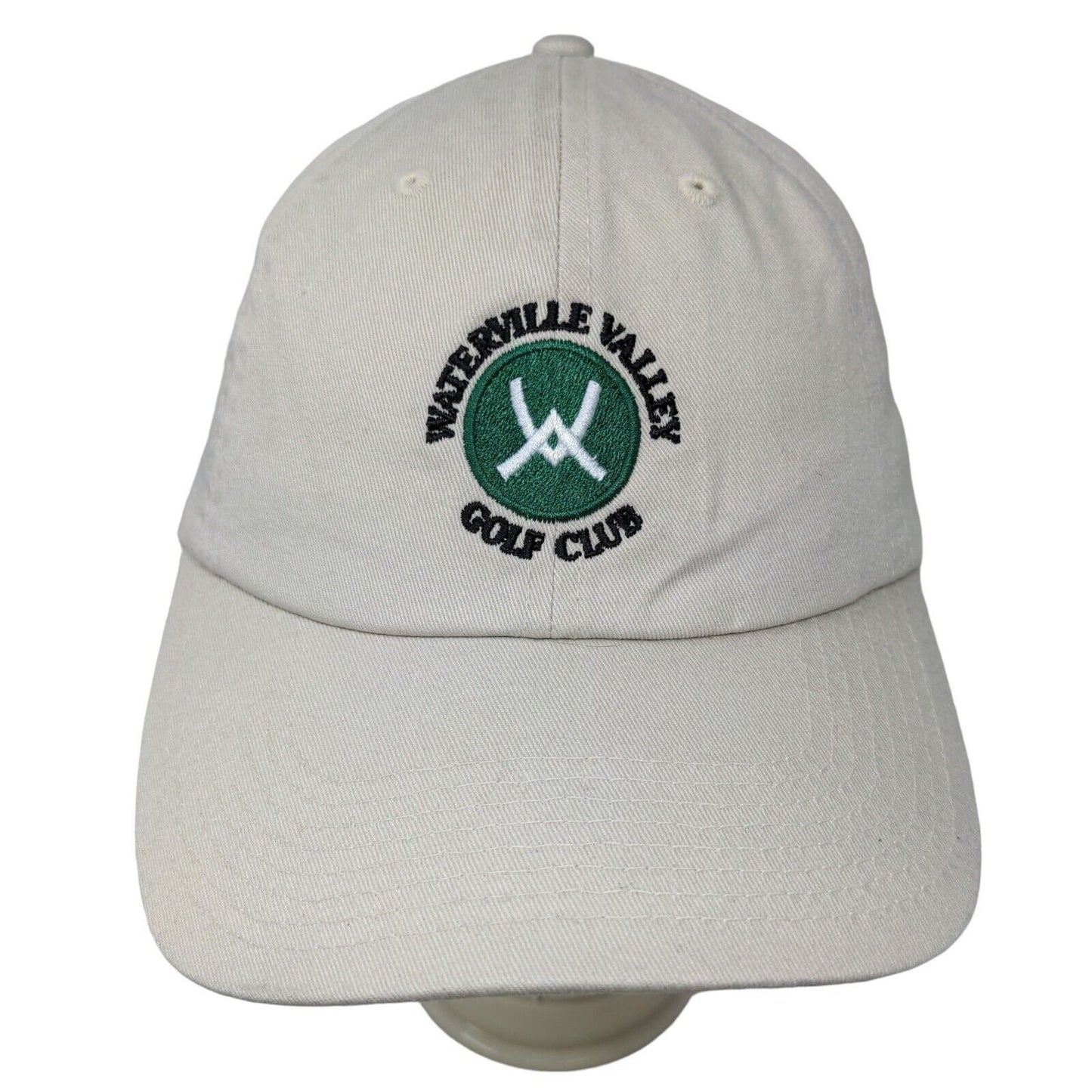 Waterville Valley Golf Club Men's Slideback Hat Tan Size OSFM Embroidered Logo