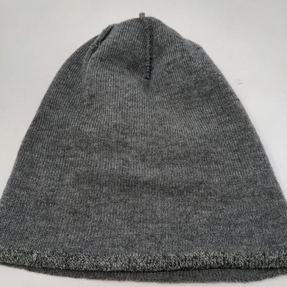Kenneth Cole Reaction Men's Beanie Hat Gray One Size Patch Logo