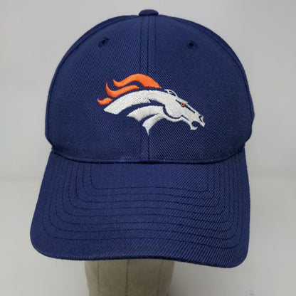 NFL Logo Athletic Mens Denver Broncos Fitted Hat Blue Size 7 1/4 Embroidered