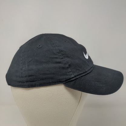 Nike Toddler Strapback Hat Black 100% Cotton Swoosh Logo Embroidered