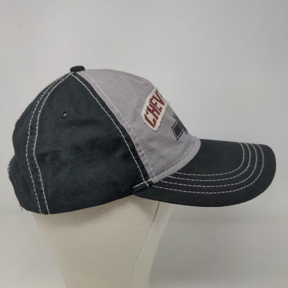 Chevrolet Men's Strapback Hat Black Gray Adjustable Graphic Logo