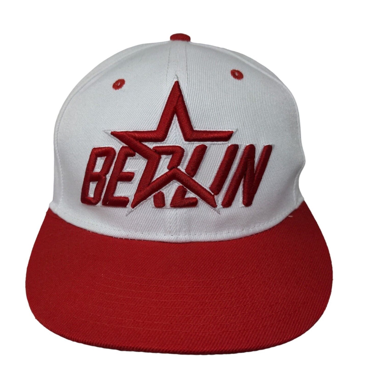 Deutschland Souvenirs Men's Snapback Hat Red White Adjustable Embroidered Logo