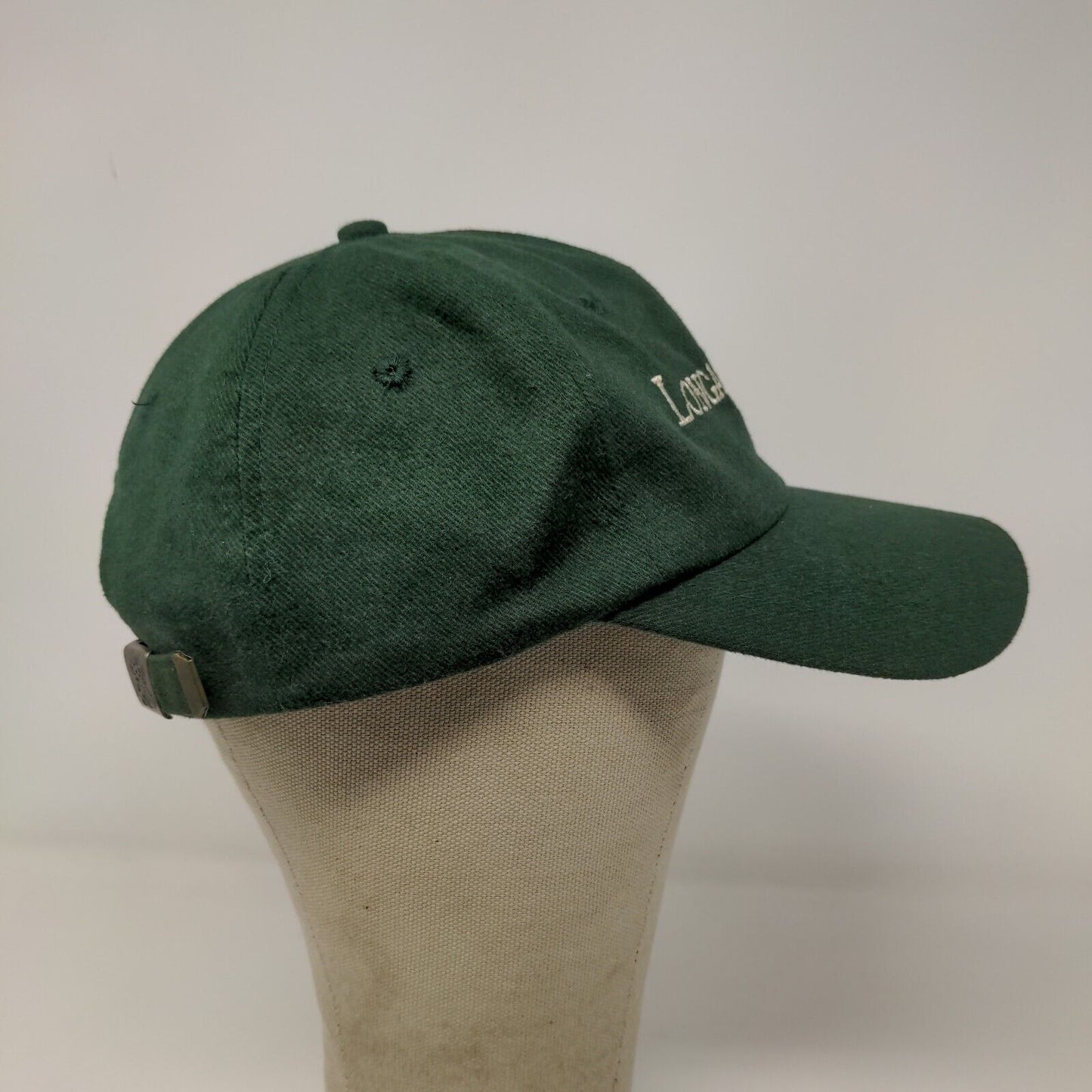 Longaberger Men's Slideback Hat Cap Green Embroidered Logo Spell Out