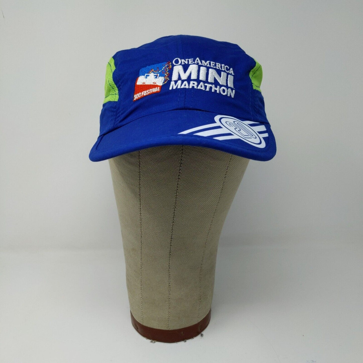 Indy 500 Festival One America Mini Marathon Blue Strapback Hat Embroidered Logo