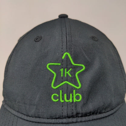 Bluemark Men's Strapback Hat Black Embroidered 1K Club Logo Vent Holes